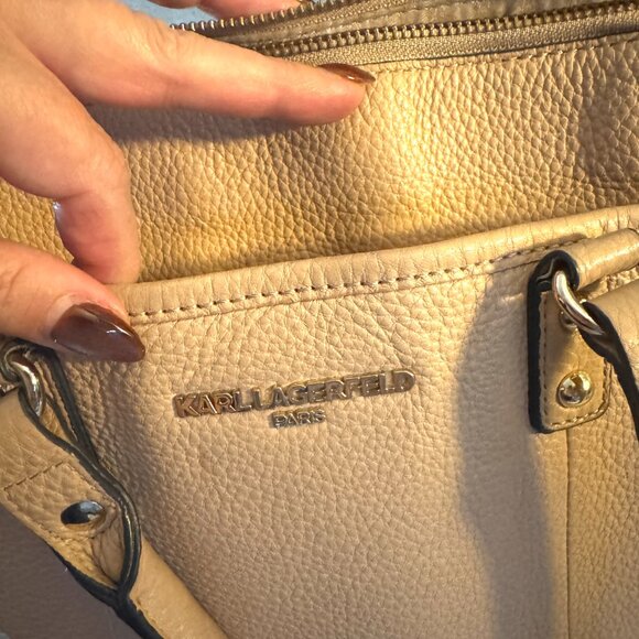 Karl Lagerfeld Blush Pink Leather Bag - Picture 10 of 12